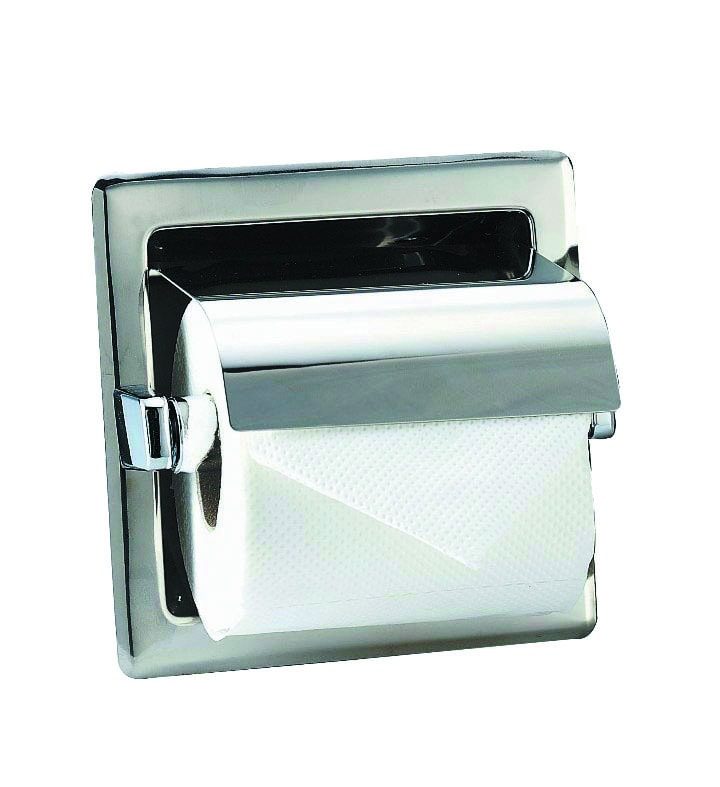 Toiletrulleholder i rustfrit stål – Til indbygning – Rostfritt stål – Satin