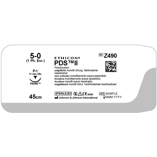 Sutur PDS II 5-0 Z490E – 45cm nål P-1 – 24 st