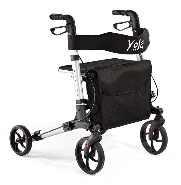 Rollator i aluminium med 4 hjul – YOLA – Titanium Rollator i aluminium med 4 hjul – YOLA – Titanium