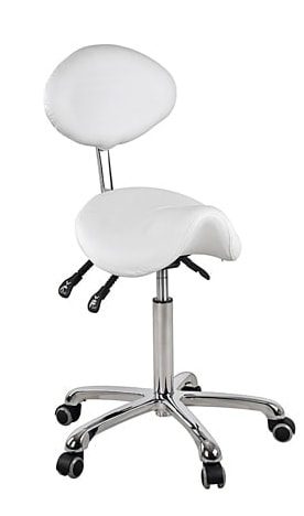 Sadelstol med ovalt ryggstöd i elegant design med kromad ram – DYNAMIC