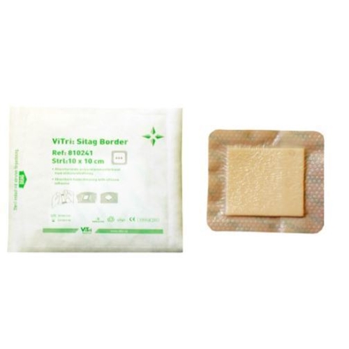 Skumförband silikon Sitag – 7,5×7,5cm Border – 5 st