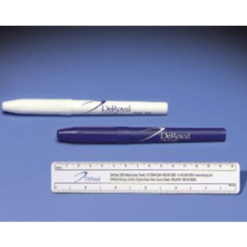 Märkpenna Kirurg Fin – 0,5mm med Linjal (vit penna) – 150 st