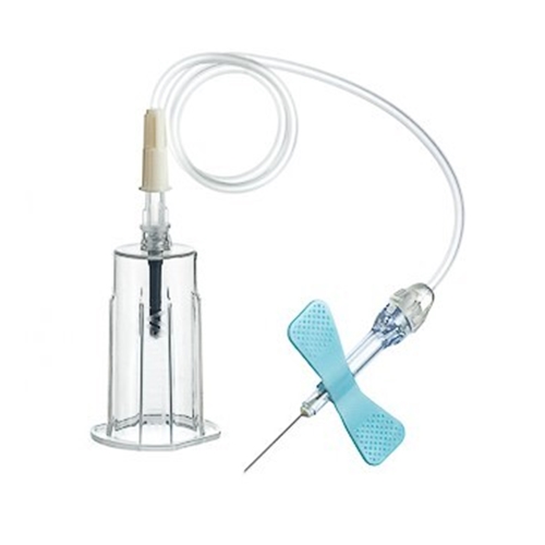 Venprovset VACUETTE Safety – 0,6X19mm 30cm blå m hållare – 35 st