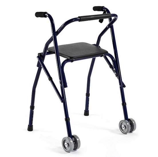 Inomhusrollator i aluminium med 2 hjul