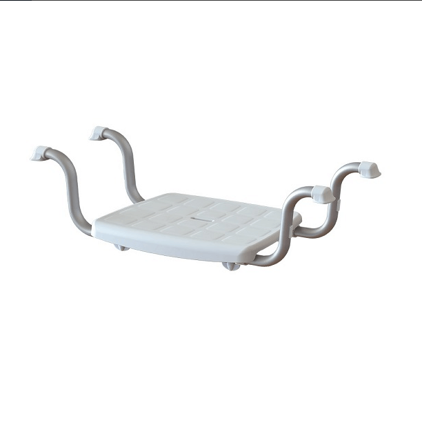 Badkarsbänk – 4 anti-slip stöd för montering i badkar – Sittyta: 37×30 cm