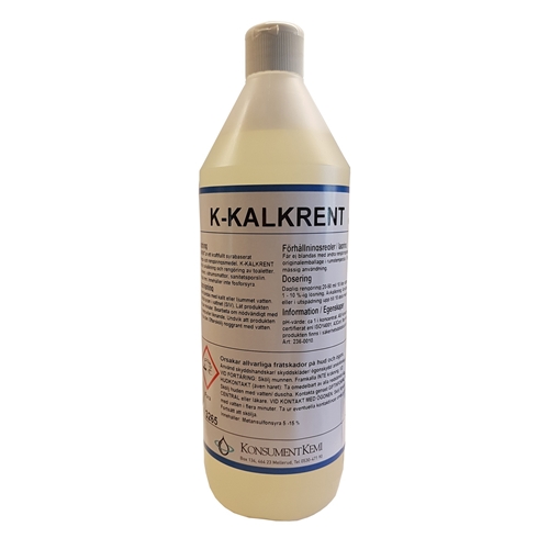 Kalkborttagning K-Kalkrent – 1L ph=1,0