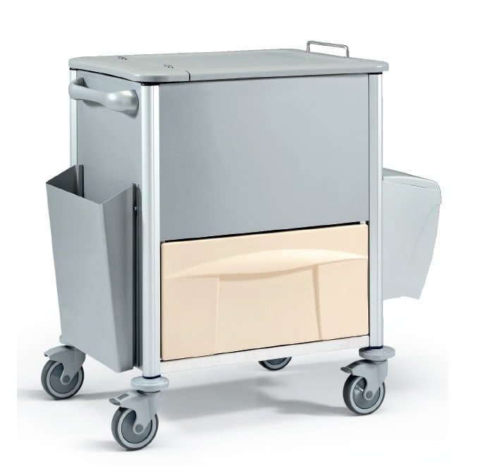 Vagn i metall – Ideal för dokumenthantering och förvaring – 78x60x101H cm