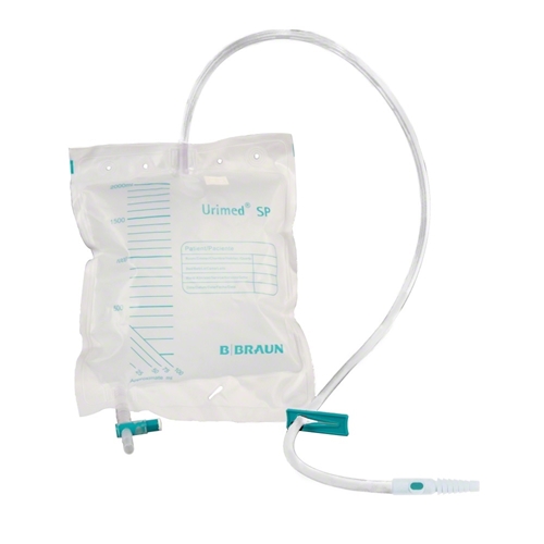 Urinpåse tömbar Urimed SP – 2,0L 100cm nålfri provport – 50 st