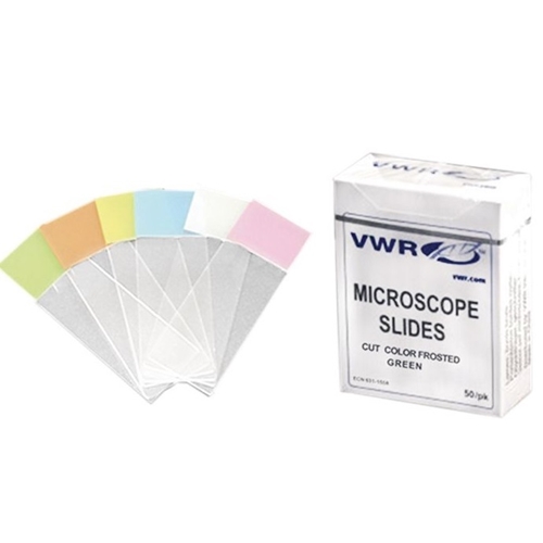 Objektglas skurn kanter VWR – 26x76mm m märkfält vit – 50 st