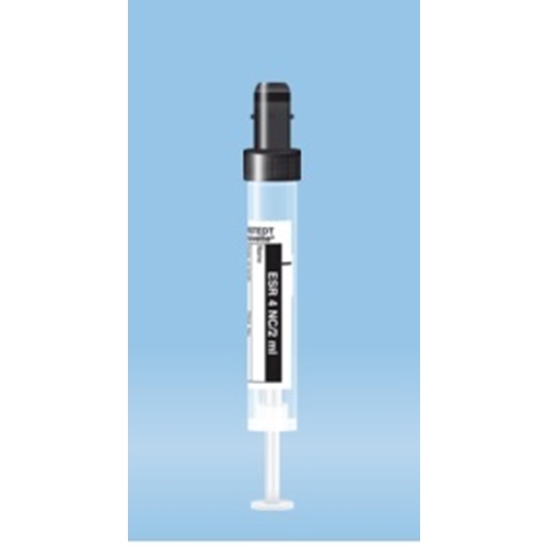Vakuumrör plast S-Monovette – 2mL SR svart – 500 st
