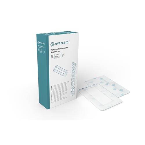 Sårfilm med dyna evercare – 10x20cm (dyna 5,3x15cm) – 25 st