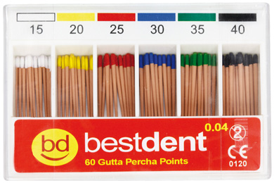 BestDent-Guttaperkaspetsar, storlekar 15-80 BestDent-Guttaperkaspetsar, storlekar 15-80