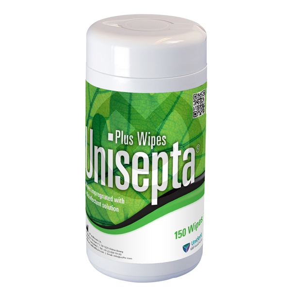 Unisepta Plus desinfektionsservetter EN 14476 – UNIDENT