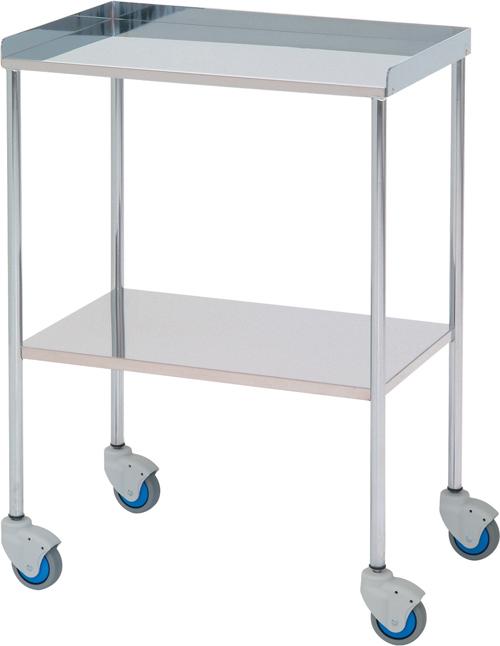 Instrumentbord – 2 hyllplan – 60x40x80 cm – Övre kant på 3 sidor – Krom