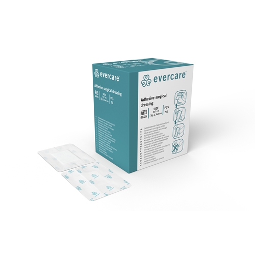 Absorberande häftande förband evercare – 5x7cm (dyna 2,5x4cm) – 50 st