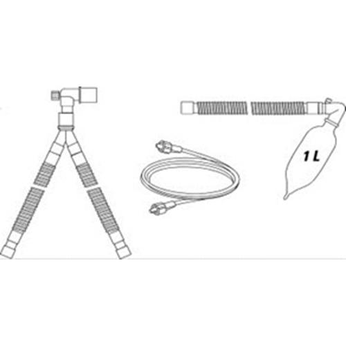 Andningssystem ABS barn – 1l blåsa koppl sampling – 20 st