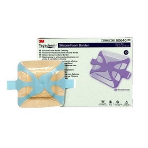 Skumförband silikon Tegaderm Foam – 7,5×7,5cm Border – 10 st
