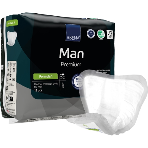 Inkontinensskydd man för fixering i byxa – ABENA Man Premium Formula 1 – 180 st