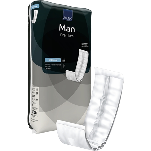 Inkontinensskydd man för fixering i byxa – ABENA Man Slipguard Premium – 100 st