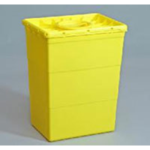 Riskavfallsbox 50l med dubbelt lock San Sac – 50lit med dubbel lock gul