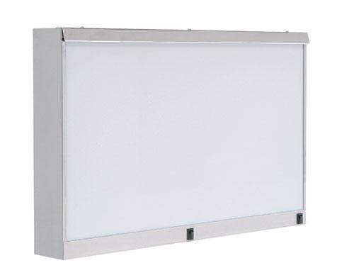 Ljusskåp – 74x10x48 cm – 2 ljusrör – Rostfritt stål