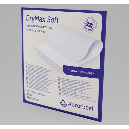 Superabsorberande förband DryMax Soft – 7,5×7,5cm – 10 st