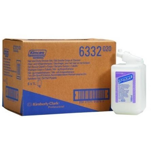 Tvål flyt hår-och kropp 6332 – 1000ml parfym Kimberly-Clark – 6 st