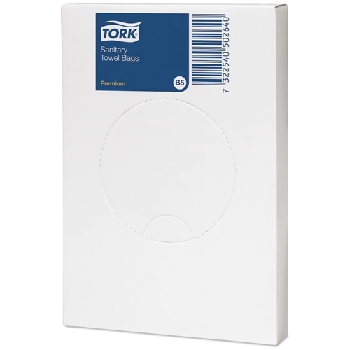 Sanitetspåse plast Tork B5 – vit – 25 st