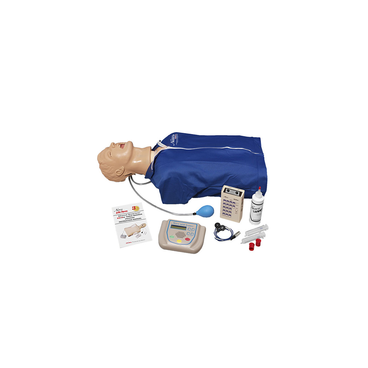 Avancerad “LuftvägsLarry” Överkropp med defibrilleringsfunktioner, EKG-simulering, och AED Övning