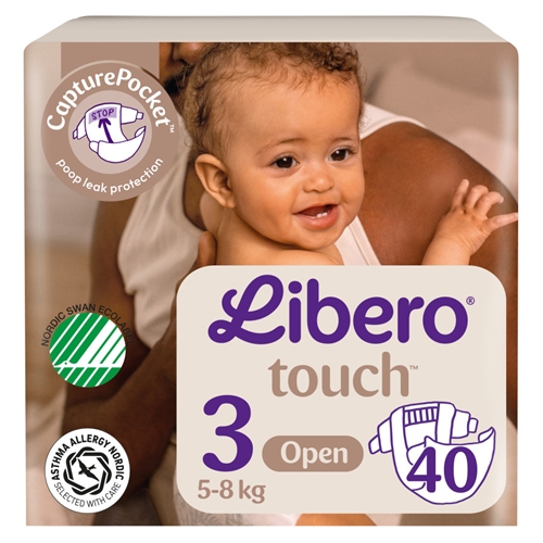 Tejpblöja Libero Touch – 3 5-8kg – 240 st