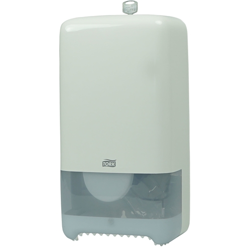 Dispenser toalettpapper T6 – Tork Komp Auto Shift vit plast