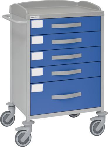 Multifunktionell sjukhusvagn – 4 + 1 lådor – 62x53x100 cm