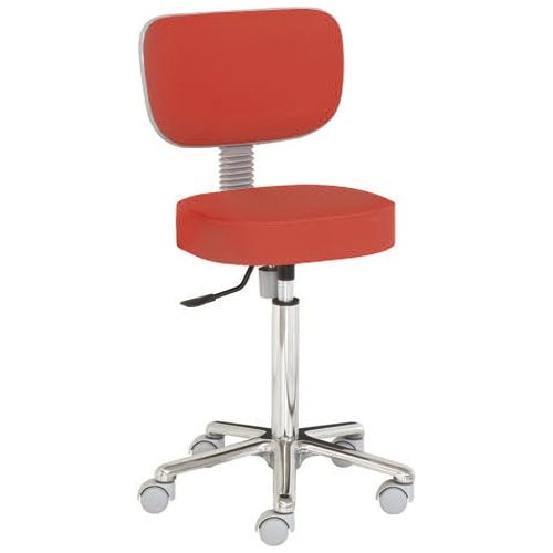 Stol med ryggstöd – Aluminiumbas – Höjd: 55-74 cm