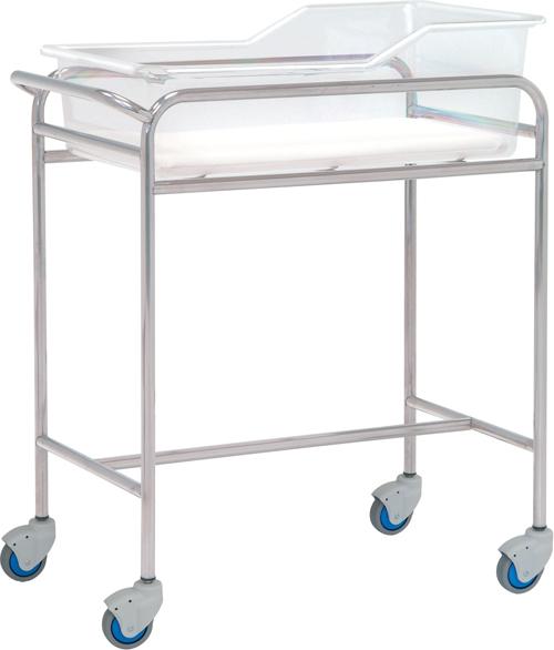 Spädbarnssäng med hjul för neonatologi – Rostfritt stål – 80x48x85 cm