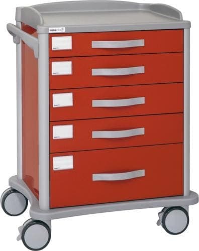 Multifunktionell sjukhusvagn – 4 1 lådor – 80x58x98 cm