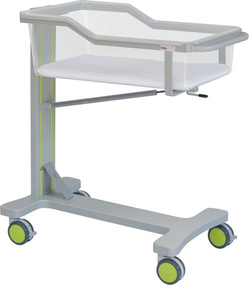 Spädbarnssäng med hjul för neonatologi – Trendelenburgläge – 90x47x97 cm