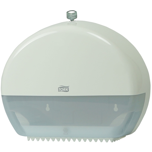 Dispenser toalettpapper T2 – Tork Mini Jumbo vit plast