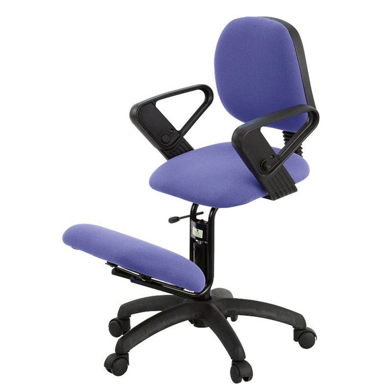 Ergonomisk knästol med rygg- och armstöd (justerbara armstöd)