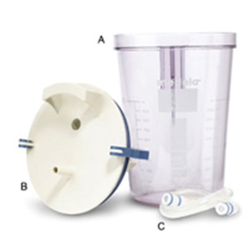 Sugflaskset flergångs till sugpump Vario AC/DC – 1lit flaska lock slang