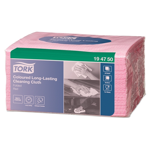 Torkduk färgkodad W8 – 30x38cm röd Tork Premium – 320 st