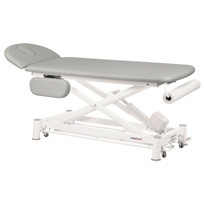 Elektrisk brits – 2-delad med armstöd och hjul – Saxlift-system – Med armstöd Elektrisk brits – 2-delad med armstöd och hjul – Saxlift-system – Med armstöd