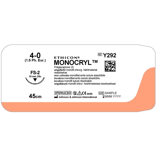 Sutur Monocryl 4-0 – 45cm FS-2 – 36 st Sutur Monocryl 4-0 – 45cm FS-2 – 36 st
