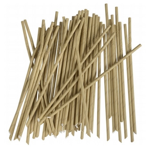Papperssugrör böjbart – 24cm d=6mm brunt – 250 st