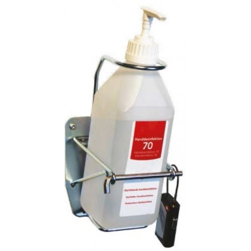Dispenser till hygienstation – f 600ml flaskor låsbar