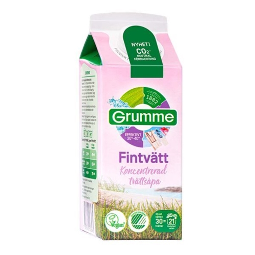 Tvättmedel flytande Grumme – 750ml Fintvätt parfymerad – 8 st