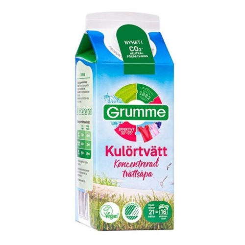 Tvättmedel flytande Grumme – 750ml Kulörtvätt parfymerad – 8 st