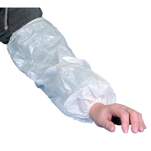 Ärmskydd plast – 400x220mm 20my vit latexfritt – 100 st