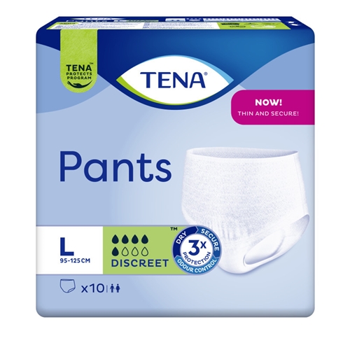 Inkontinensskydd allt-i-ett byxa – TENA Pants Discreet L – 60 st