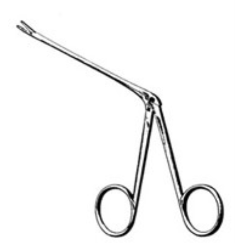 Tång öronpolyp Hartmann tysk – fin 0,8x4mm käft skaft 7,5cm