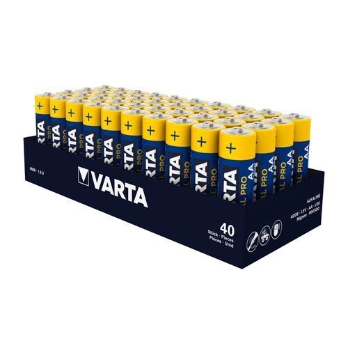 Batteri alkaliskt 1,5V LR6/AA – Varta – 40 st